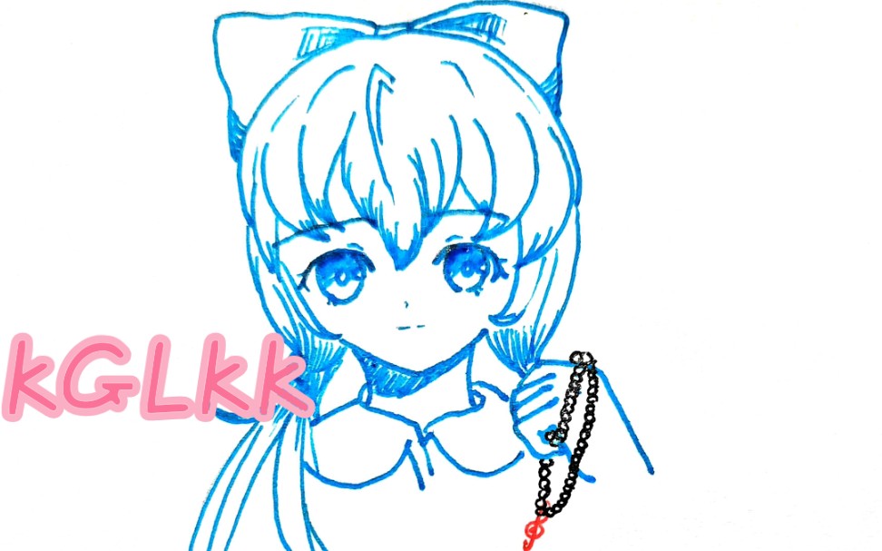 【手绘】妄想症系列(情人节的泠珞:零羽,把项链摘下来吧,硌伤你我就不