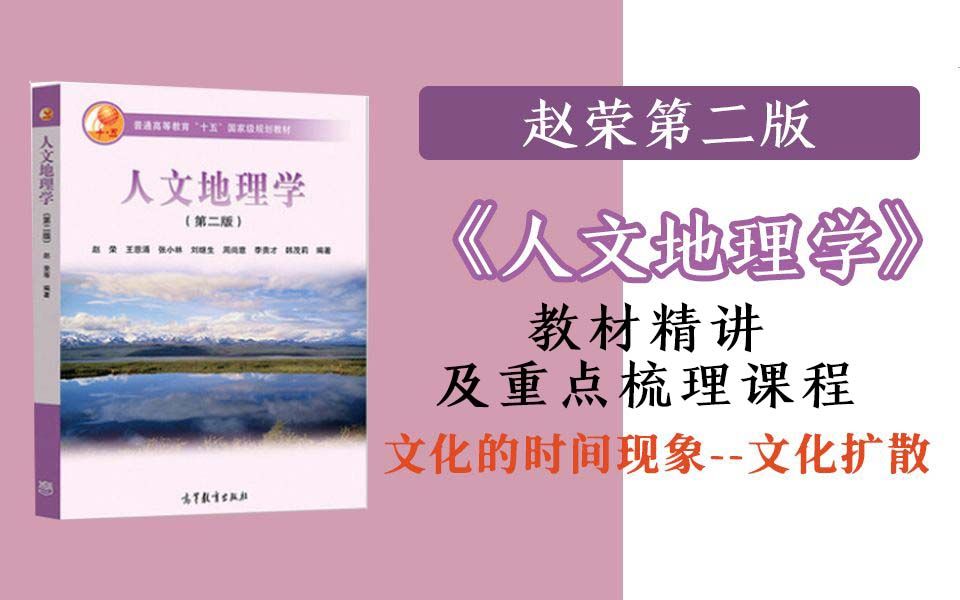 [图]赵荣第二版《人文地理学》教材精讲及重点梳理课程（地硕教育）