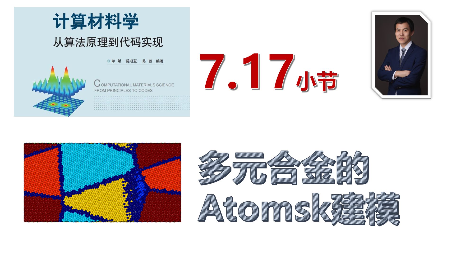 【计算材料学从算法原理到代码实现】视频教程 | 7.17多元合金的atomsk手把手建模哔哩哔哩bilibili