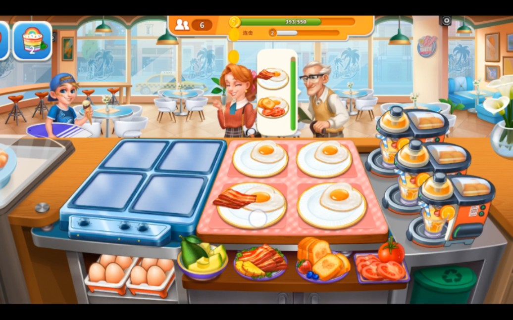 Cooking frenzy 游戏 烹饪狂潮早餐店(14关和15关)哔哩哔哩bilibili