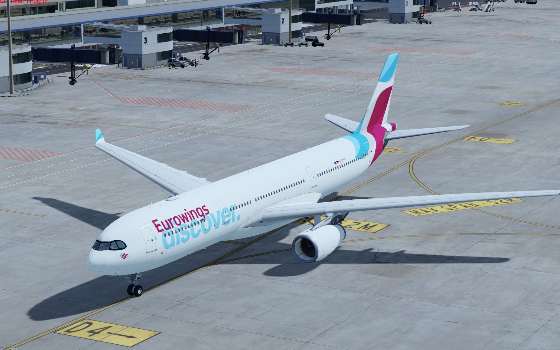 欧洲之翼发现航空a330-343扎实落地马德里