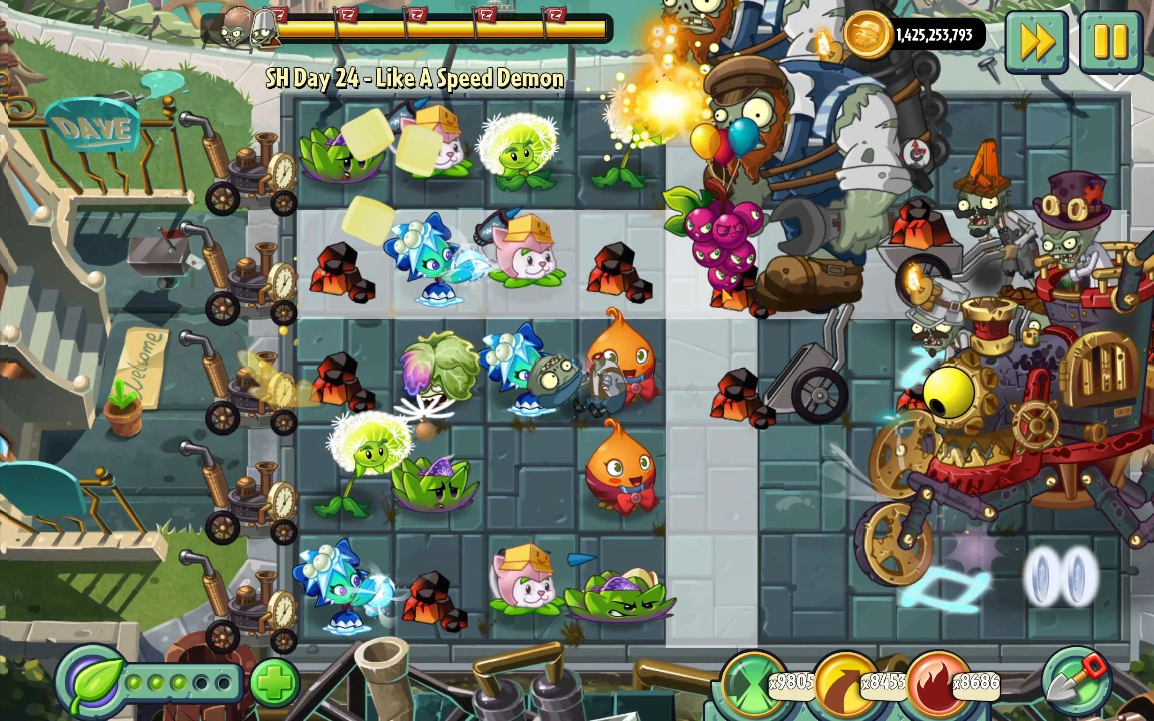 植物大战僵尸2 Stardust  A Steaming Boss Level植物大战僵尸