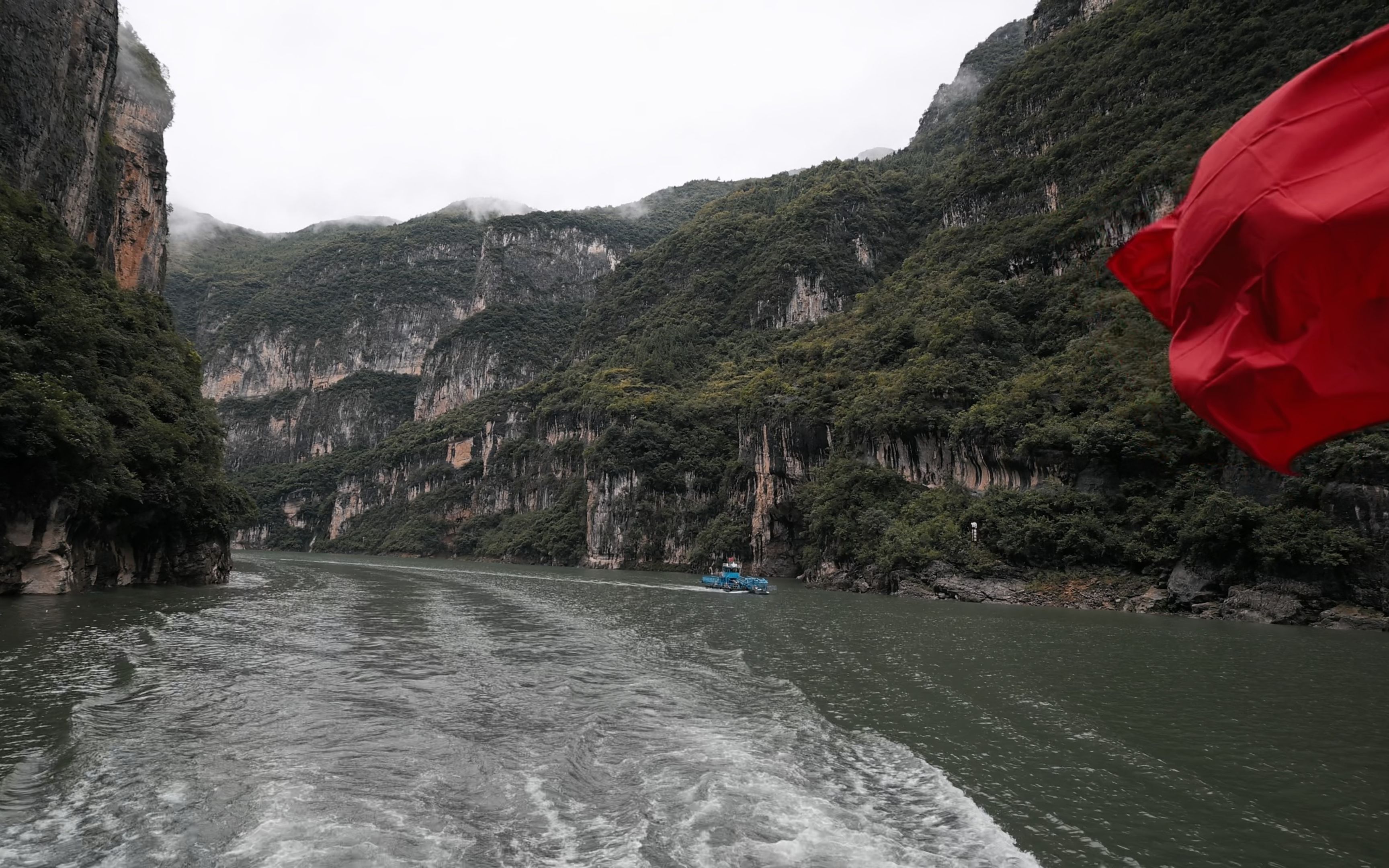 雨雾中的巫山,小三峡游船全览哔哩哔哩bilibili