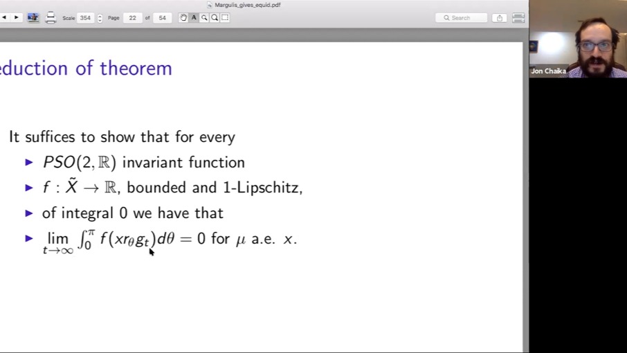 Equidistribution of geodesic flow pushes via exponential mixing.哔哩哔哩bilibili