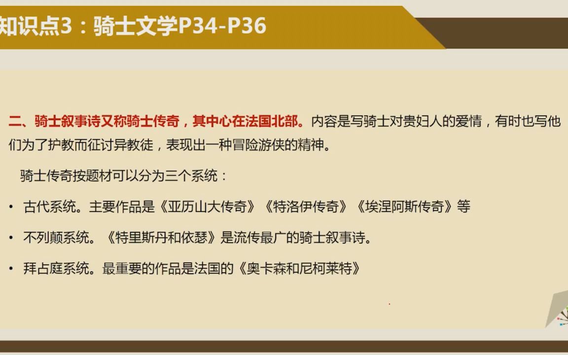 中古文学的特征和价值教会文学骑士文学3 颉远教育自考试听课哔哩哔哩bilibili