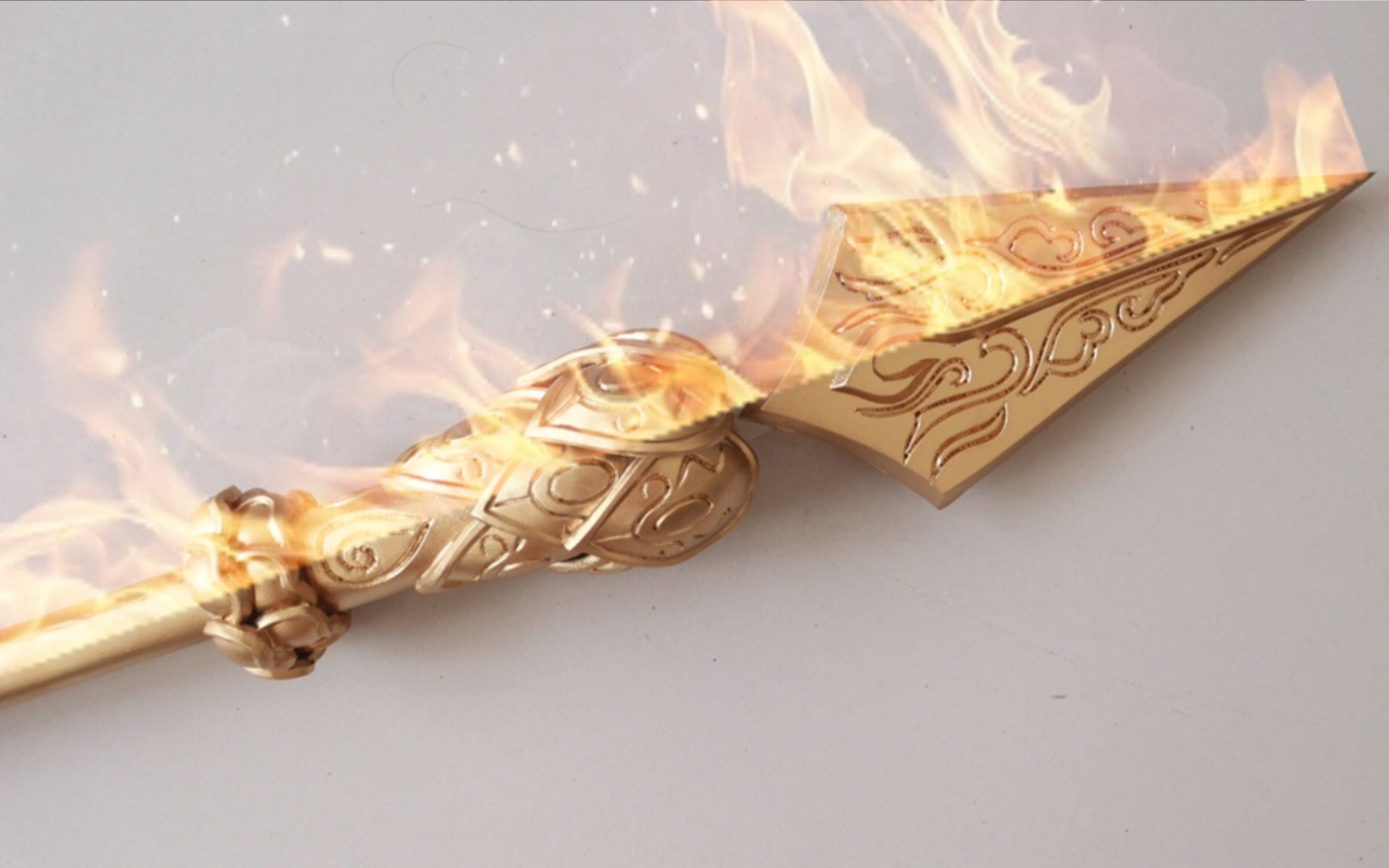 【cos道具制作】哪吒魔童降世藕霸火尖枪的制作过程_哔哩哔哩_bili