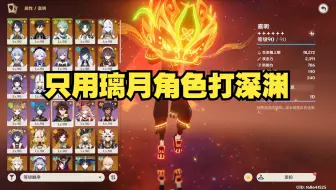 只用璃月角色打深渊
