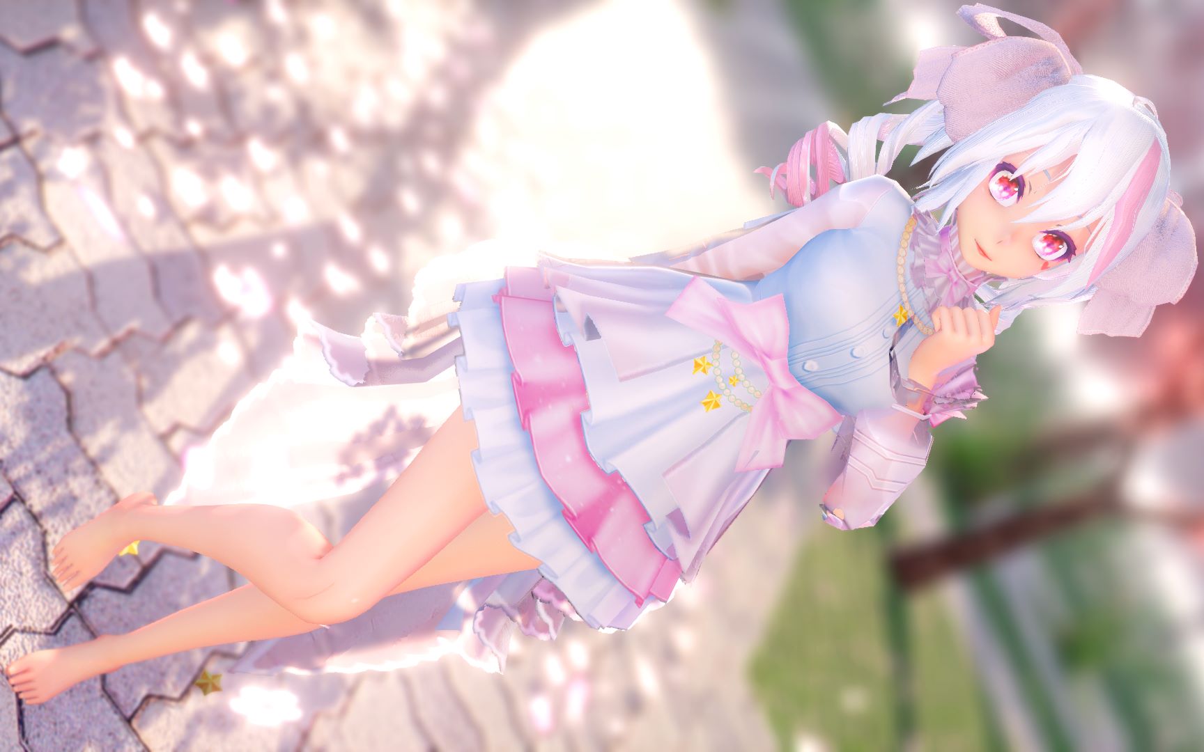 【超清竖屏壁纸】裸足-奶糖-初音爱你哦!