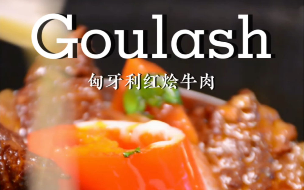 匈牙利红烩牛肉Goulash哔哩哔哩bilibili