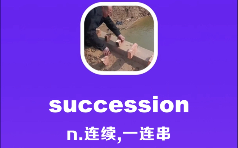 [图]succession：连续，一连串