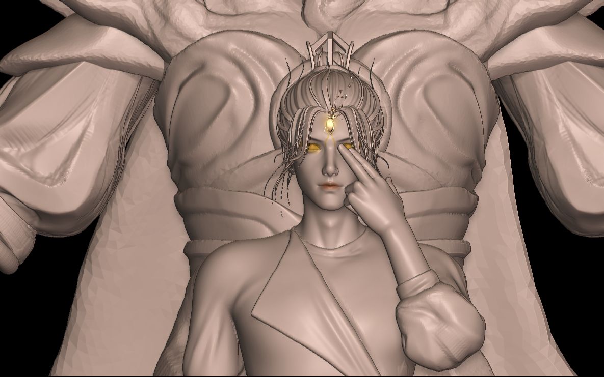 maya案例之杨戬模型制作,次世代角色制作,游戏建模,影视建模人物制作