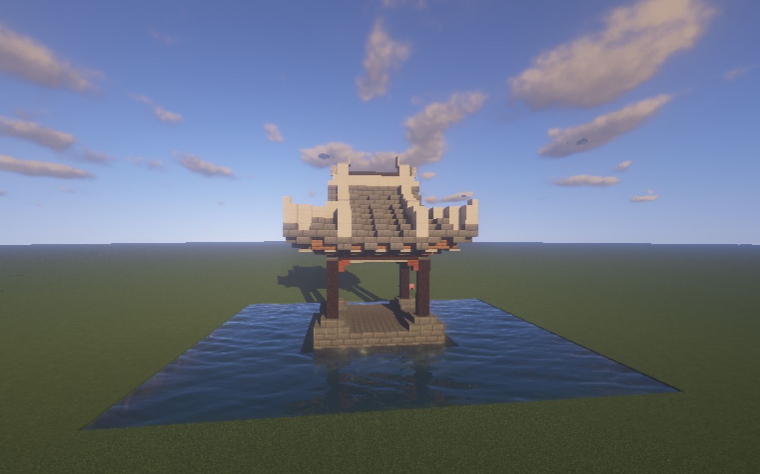 【minecraft建筑教程】一个好看的古风小亭子建筑教程