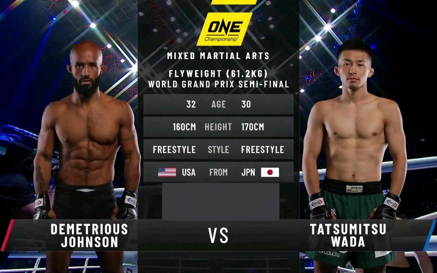 [图]ONE 马尼拉 :“大力鼠”约翰逊(Demetrious Johnson) VS “清道夫”和田龙光(Tatsumitsu Wada) [1080P]