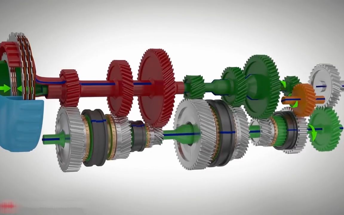 dct双离合自动变速箱工作原理3d动画中文讲解