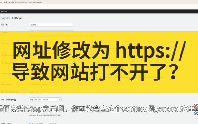 用wordpress做独立站,修改网址后导致网站打不开了,如何处理?