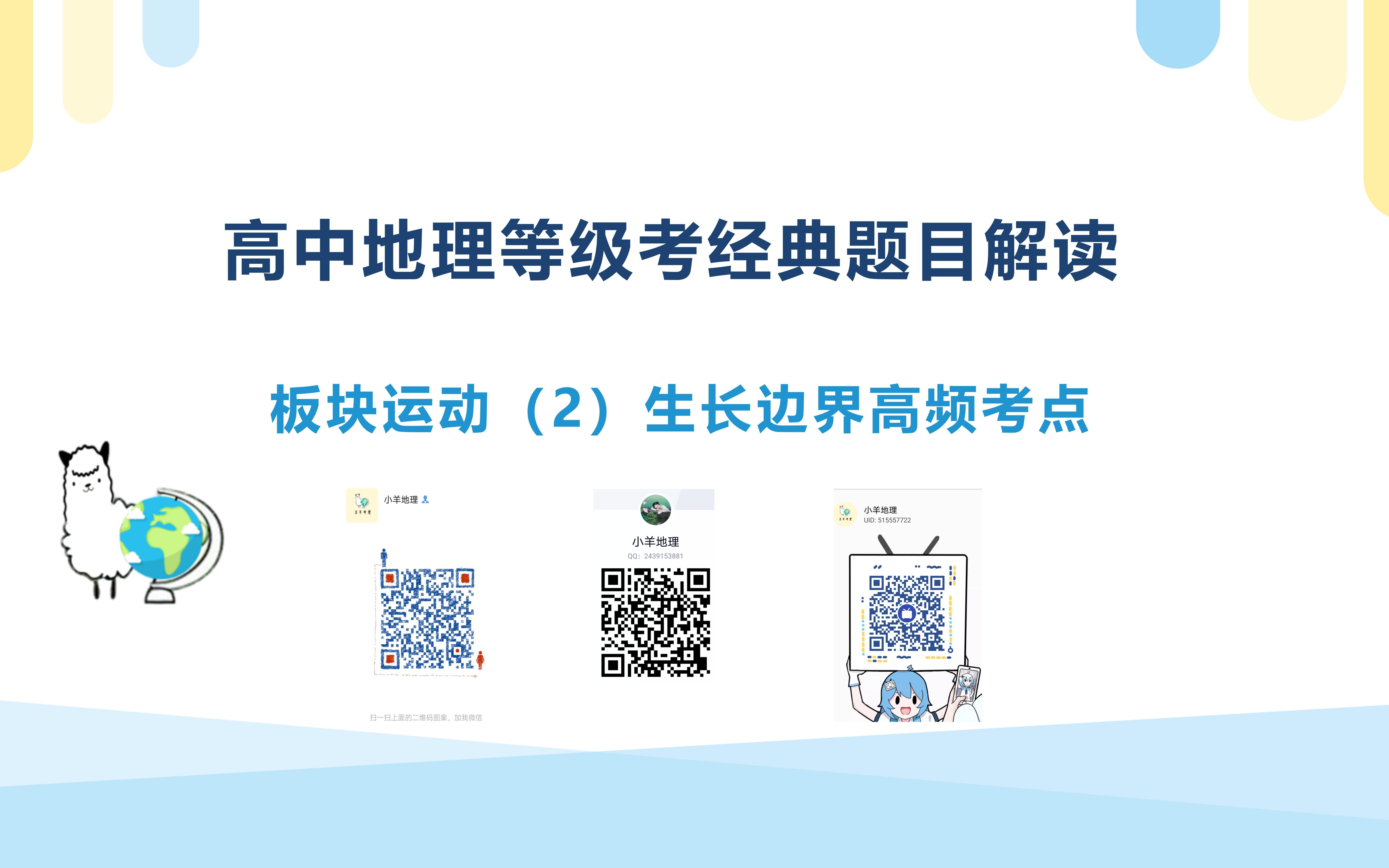 高中地理等级考经典题目解读 板块运动(2)生长边界高频考点哔哩哔哩bilibili