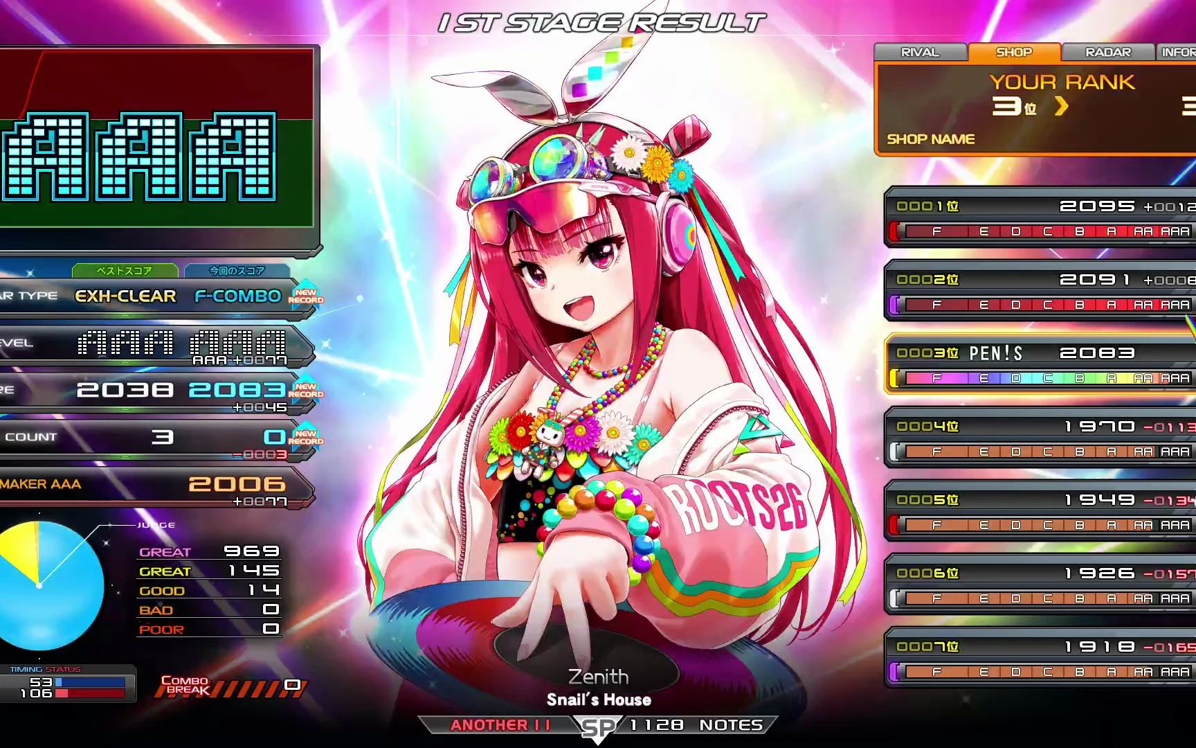 可能是iidx里最歪的谱 beatmania iidx 28 bistrover zenith spa aaa