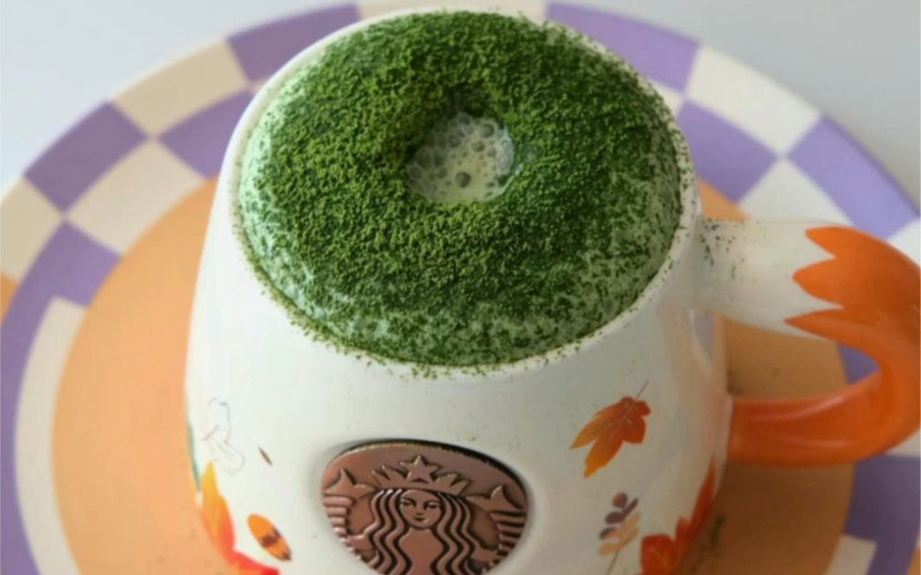 home cafe|抹茶甜甜圈61生酪拿铁,秋日里的小森林
