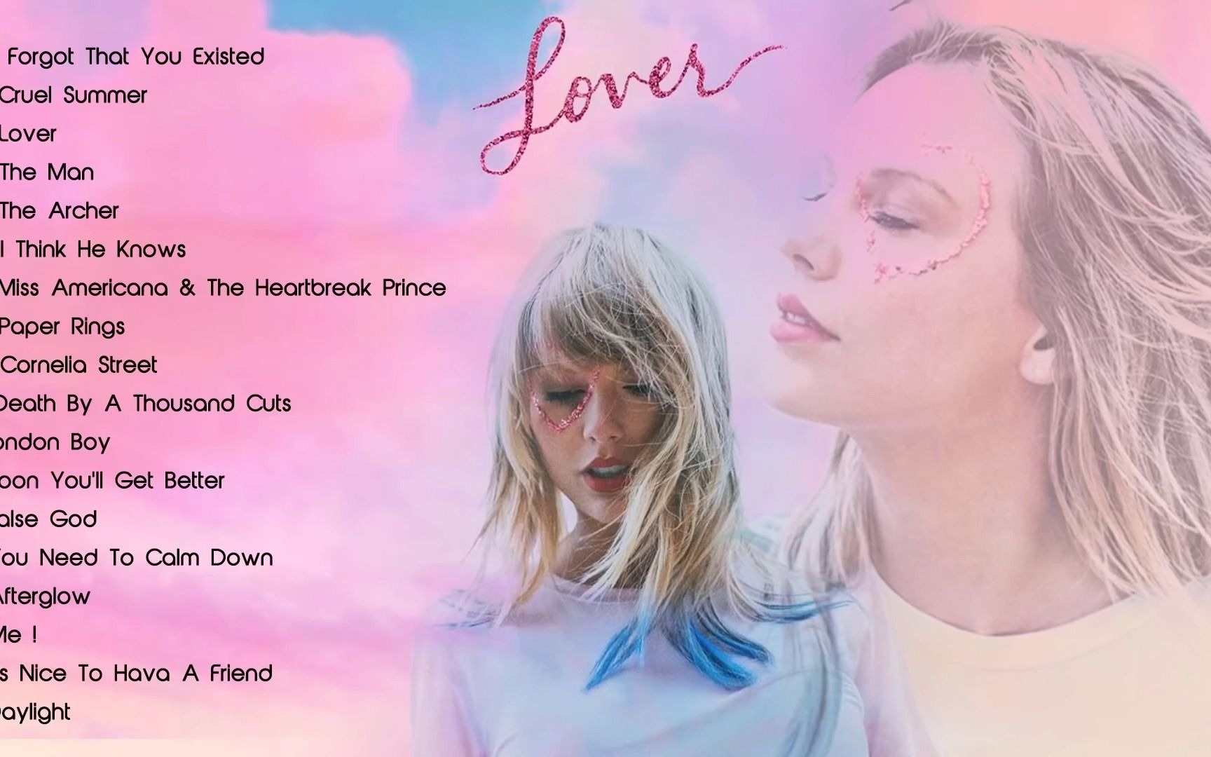 taylor swift《lover》全专辑 泰勒·斯威夫特 新专辑_哔哩哔哩