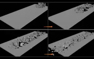 Скачать видео: Houdini 逐渐施加速度属性 实现地面 逐渐炸裂（工具分享）