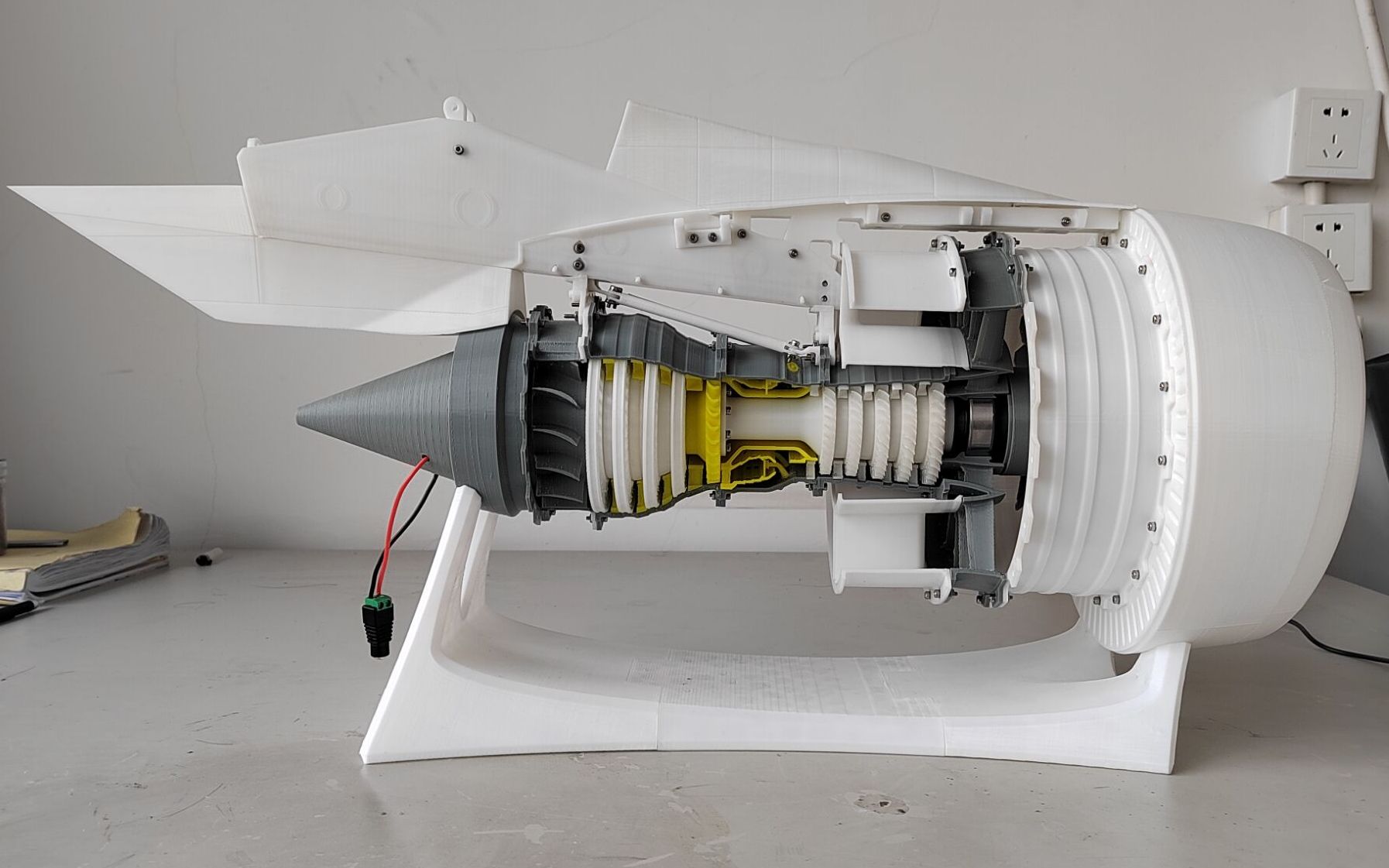 电动航空发动机3d打印模型