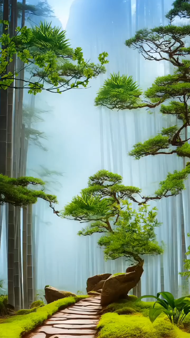 走过的岁月,路过的风景,愿我们永远像孩子一样,笑里全是坦荡,未来光芒万丈.此素材来源于ai,仅供欣赏,#空谷禅韵 #绿意盎然 #如诗如画 #大自然的...