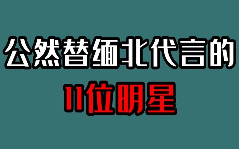 [图]公然替缅北代言的11位明星，为钱可以什么都不管、谁最让你想不到