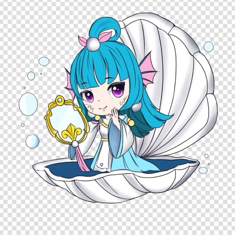 绘画小蚌精(2)#qq飞车手游 #飞车四周年放肆热爱 @qq飞车手游