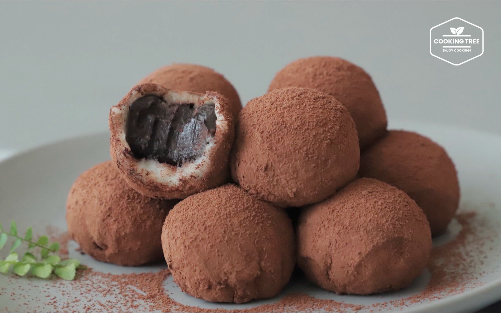 【中字】炼乳巧克力糯米糍|cookingtree_哔哩哔哩_bilibili