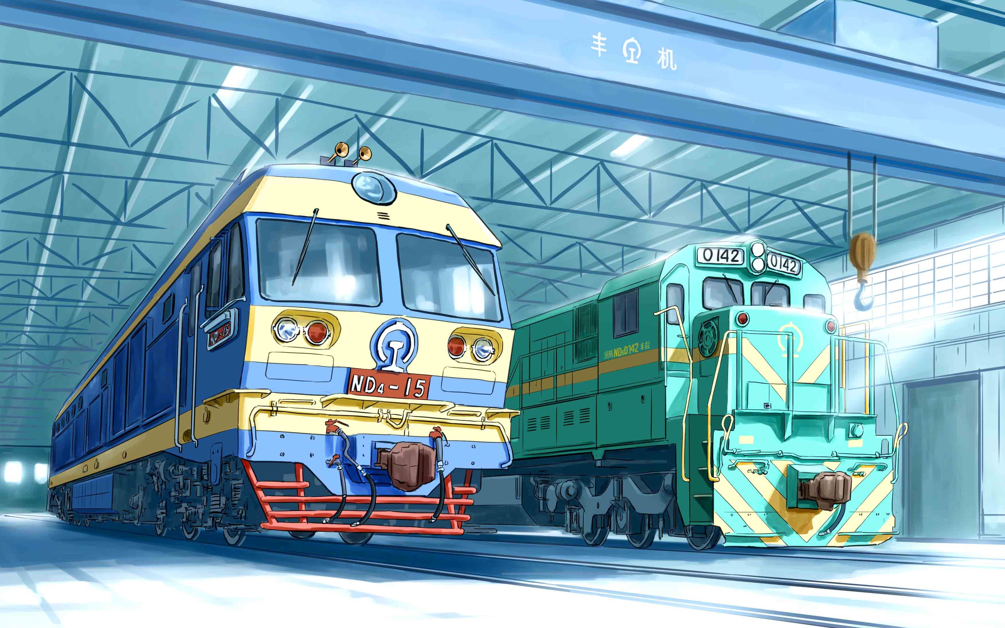 【铁路插画】80年代进口内燃机车 nd2 nd3 nd4 nd5_哔哩哔哩_bilibili