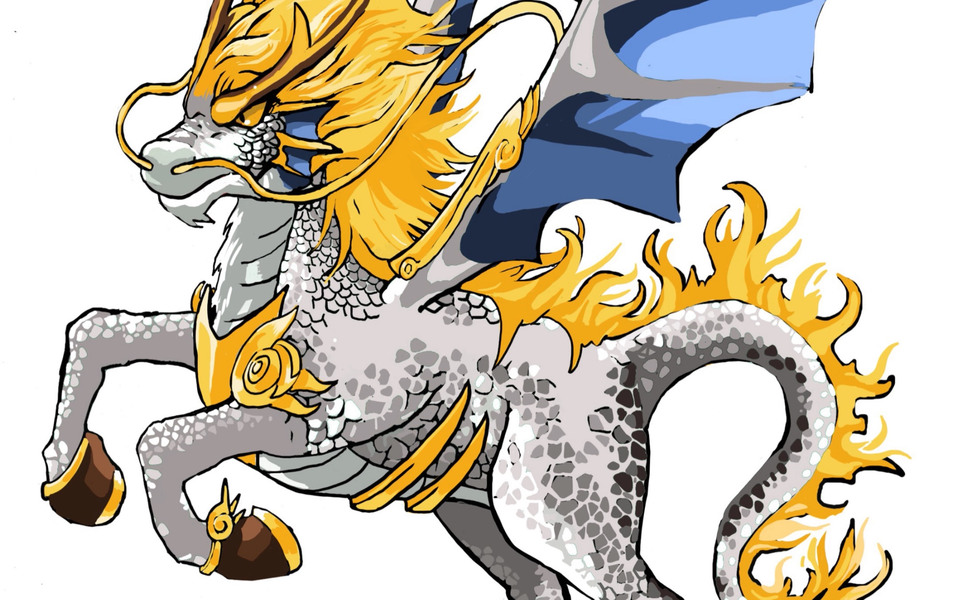 一个自己做游戏的朋友,想要画8匹不同的卡通坐骑形象,我画好初稿后他