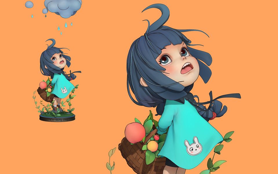 【zbrush角色制作】望天女孩手办雕刻,教你零基础制作一个角色模型