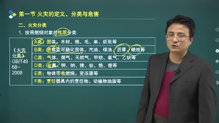 一级消防工程报考老师: 消防员对火灾分类,带电物质燃烧属于E类燃烧? #一级消防 #消防设施使用方法哔哩哔哩bilibili