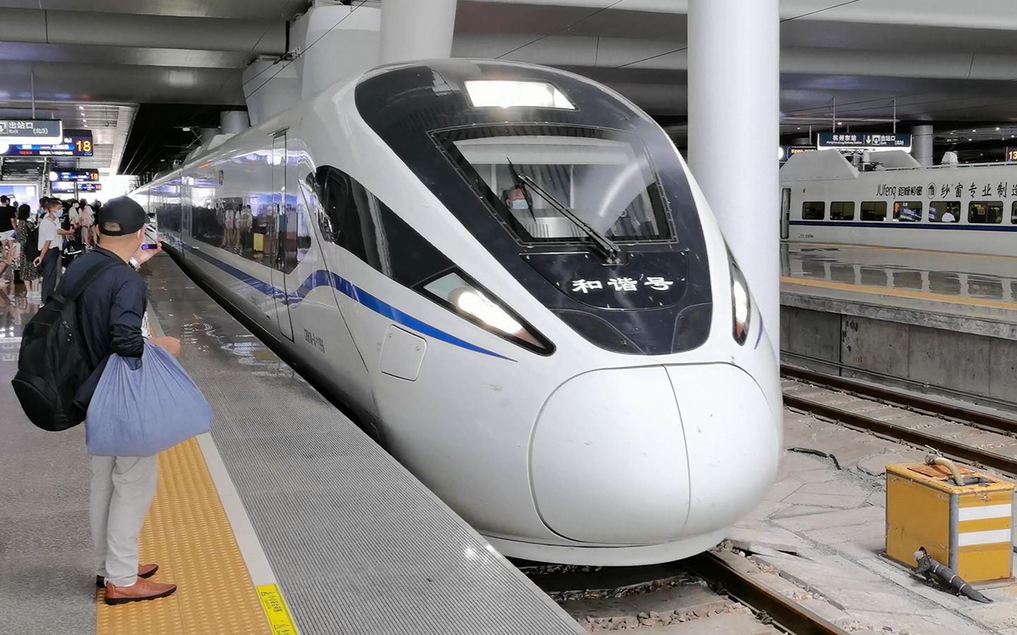 【沪杭高铁"最慢"动车】d3104次杭州东站18站台进站