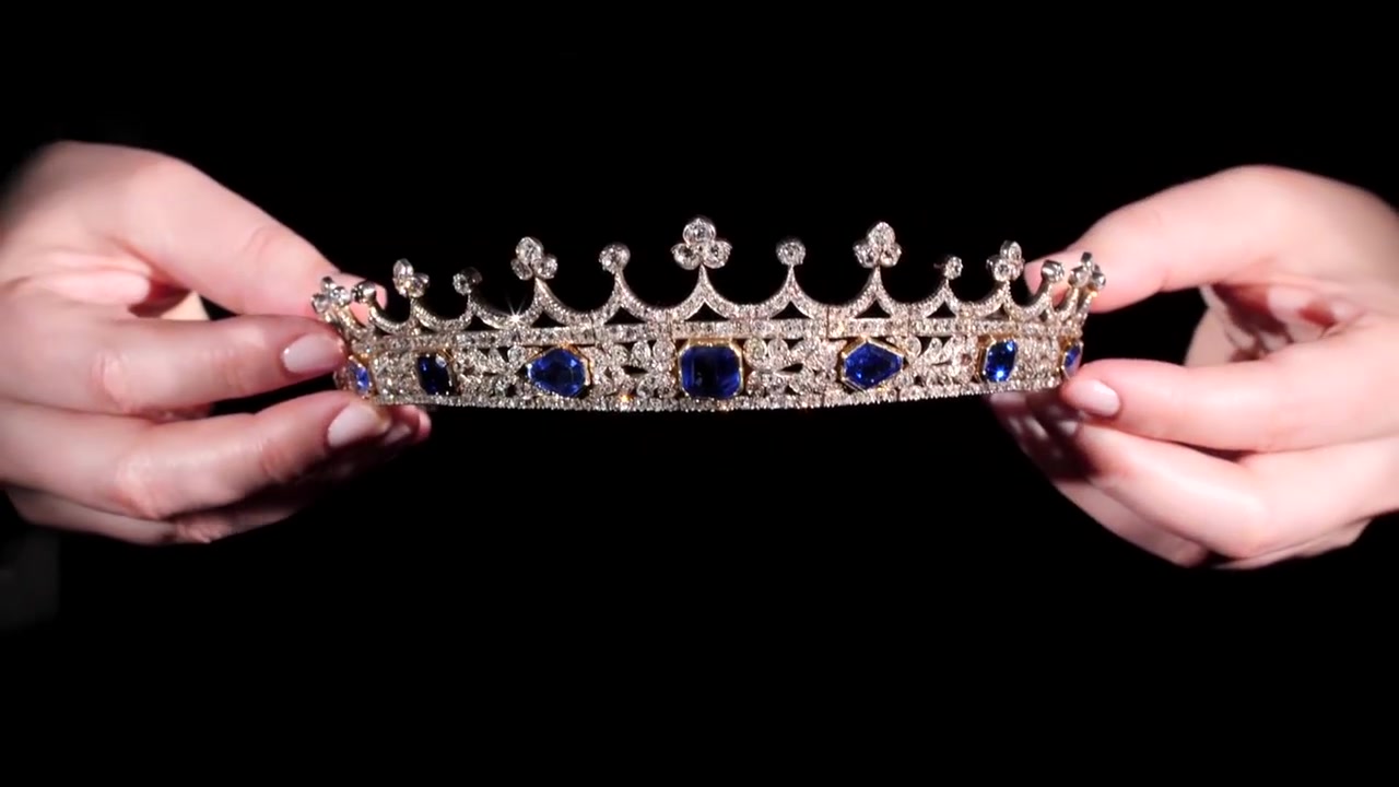 【首饰】维多利亚女王的蓝宝石皇冠