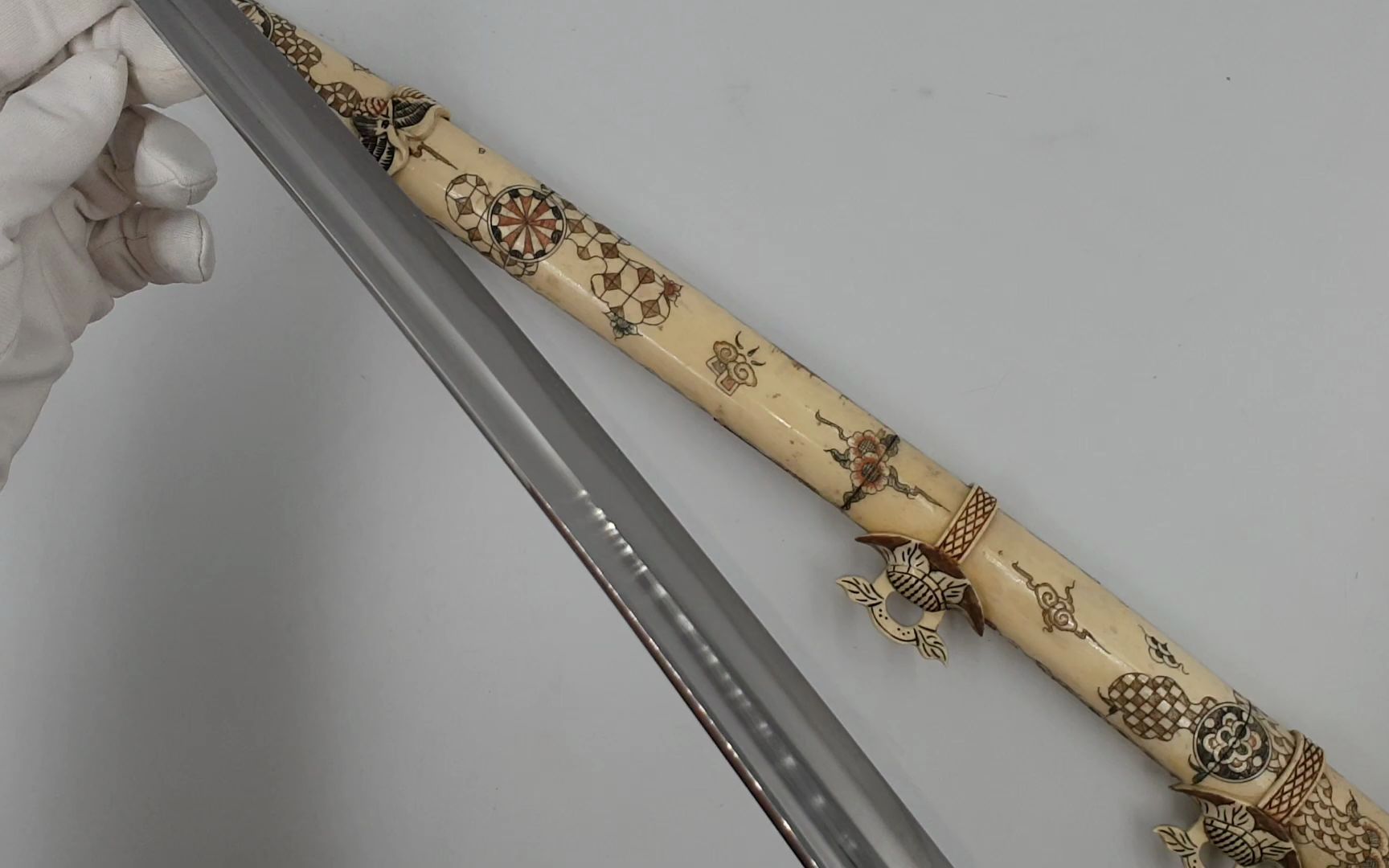 古董日本剑胁差骨头铁匠明治时代