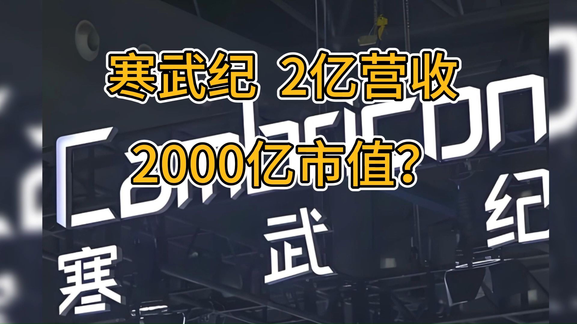 营收低于2亿,寒武纪凭什么市值能超过2000亿?哔哩哔哩bilibili