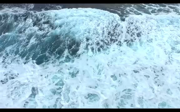 【led背景视频】f111 俯拍海洋海水白色海浪浪花浪潮神奇大自然实拍
