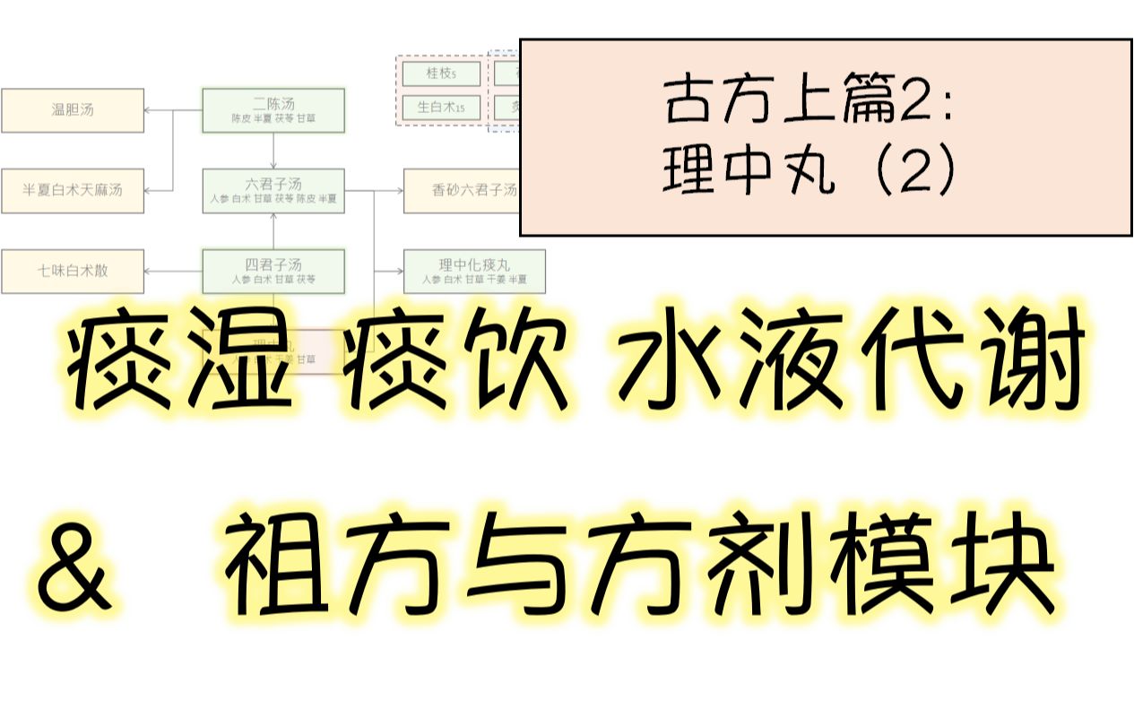 圆运动带读08 | 什么是祖方?茯苓泽泻汤与苓桂术甘汤有何区别?古方上篇2:理中丸证治本位的意义(2)哔哩哔哩bilibili