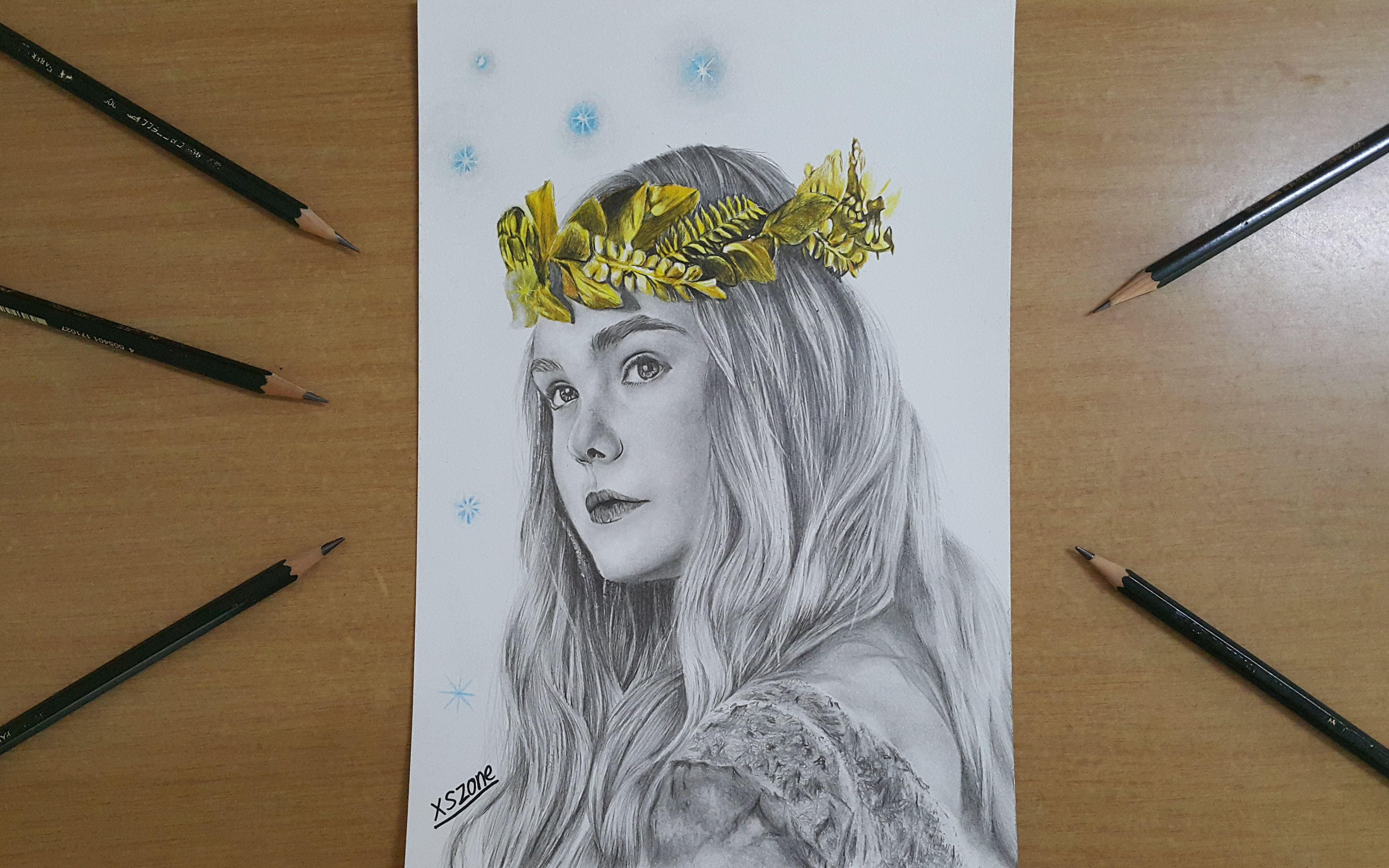 沉睡魔咒 奥萝拉公主 手绘 maleficent aurora princess drawing