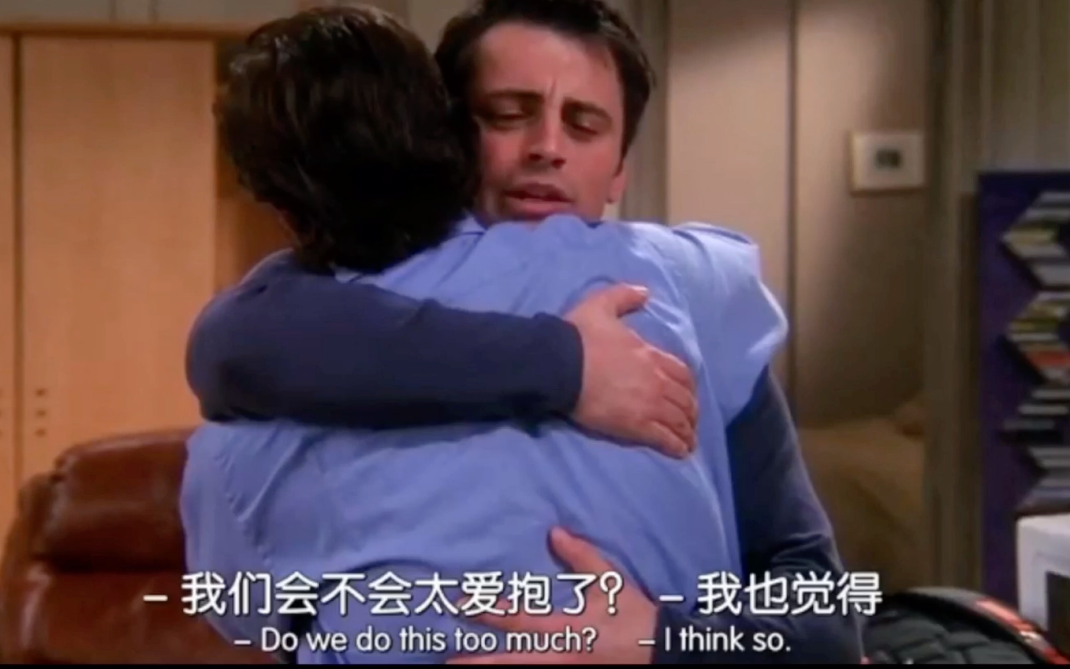 【老友记friends】joey和chandler的那些好基友拥抱集合