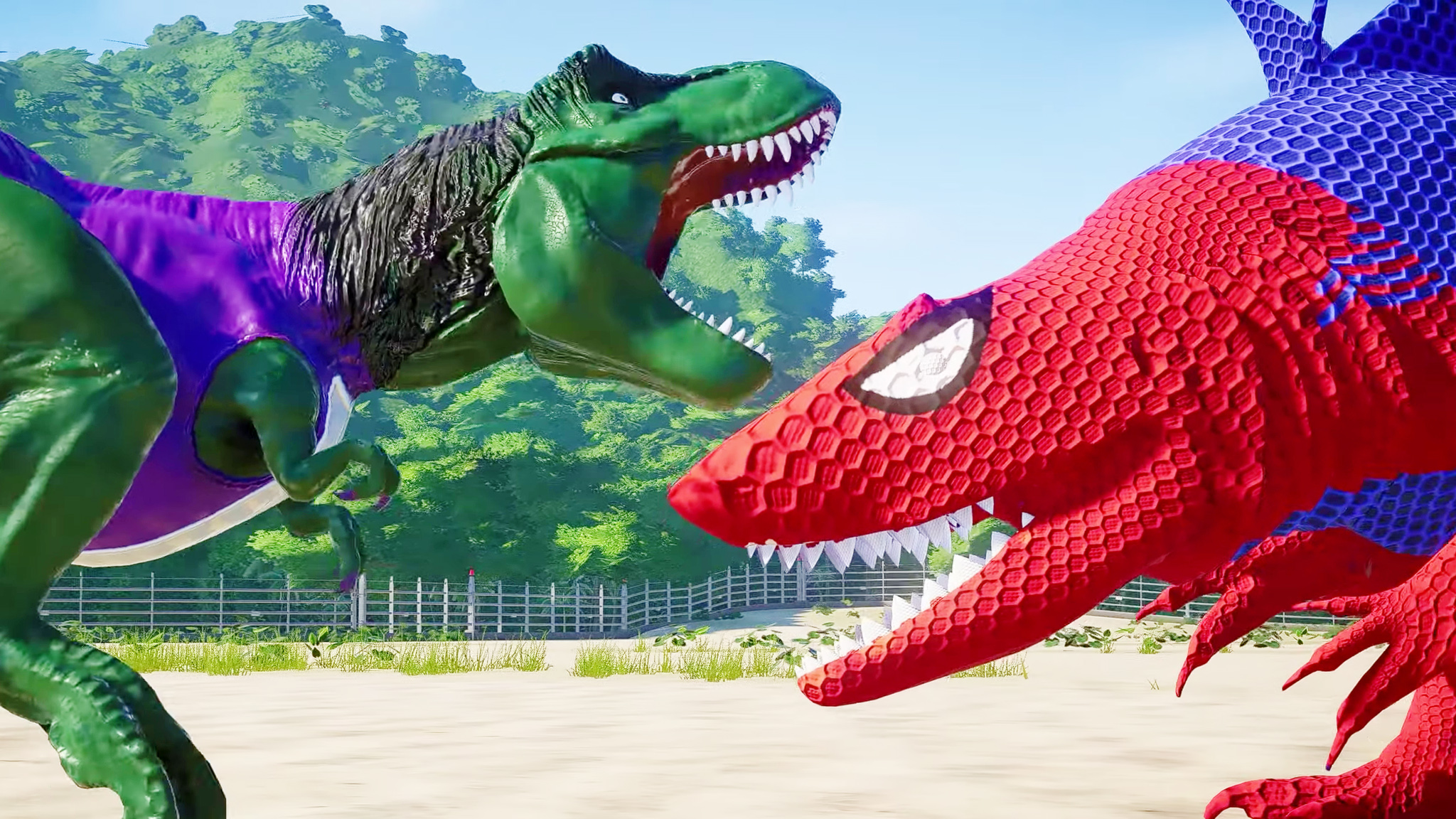 鲨鱼王 vs 霸王龙,漫威模组 ~ 侏罗纪世界进化