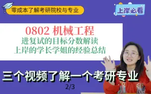 Download Video: 0802机械工程专业考研上岸分数目标解读