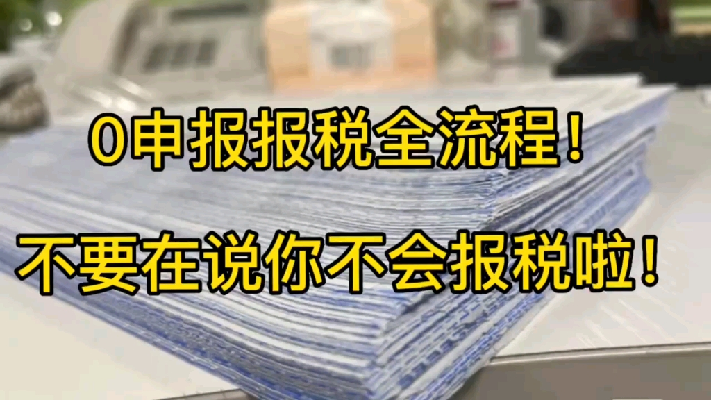 0申报报税全流程,还不行清楚的小伙伴们看过来哔哩哔哩bilibili