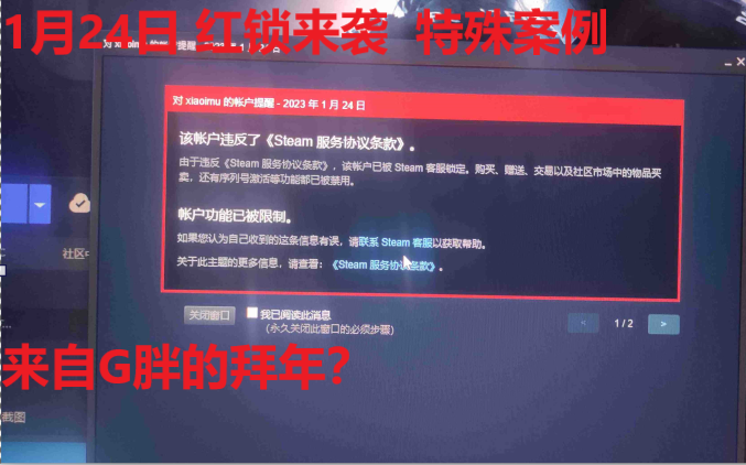 CSGOIGG1月24日红锁来袭 特殊红锁案例分享(来自G胖的拜年?)附加近期里约胶囊利润小结