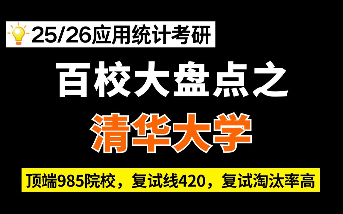 清华大学应用统计/432统计学24考情分析及难度预测(复试线上涨,复试