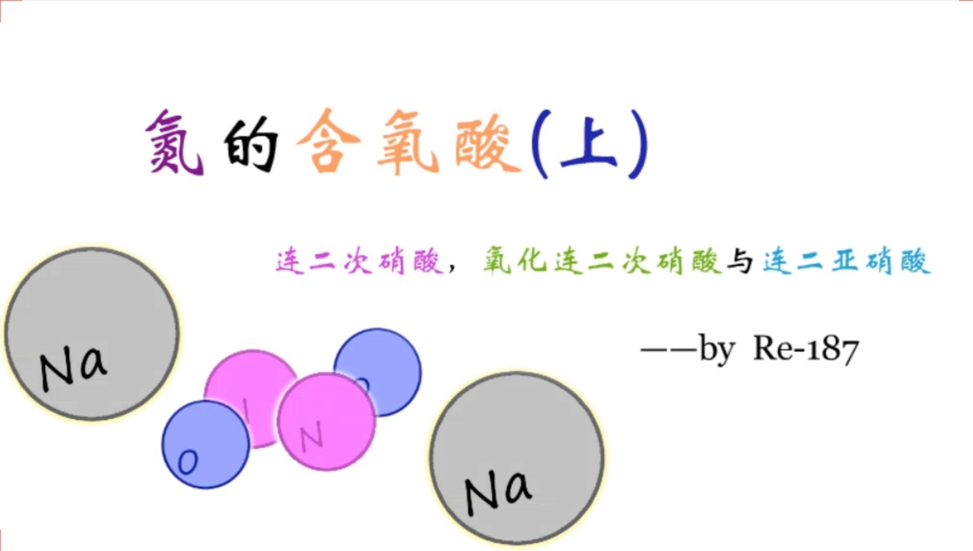 [粒子球]氮的含氧酸(上):我们仍未知道那天所看见的“酸”的名字哔哩哔哩bilibili