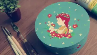 〔丙烯酸/动漫〕用丙烯酸颜料在木制包装盒上绘画