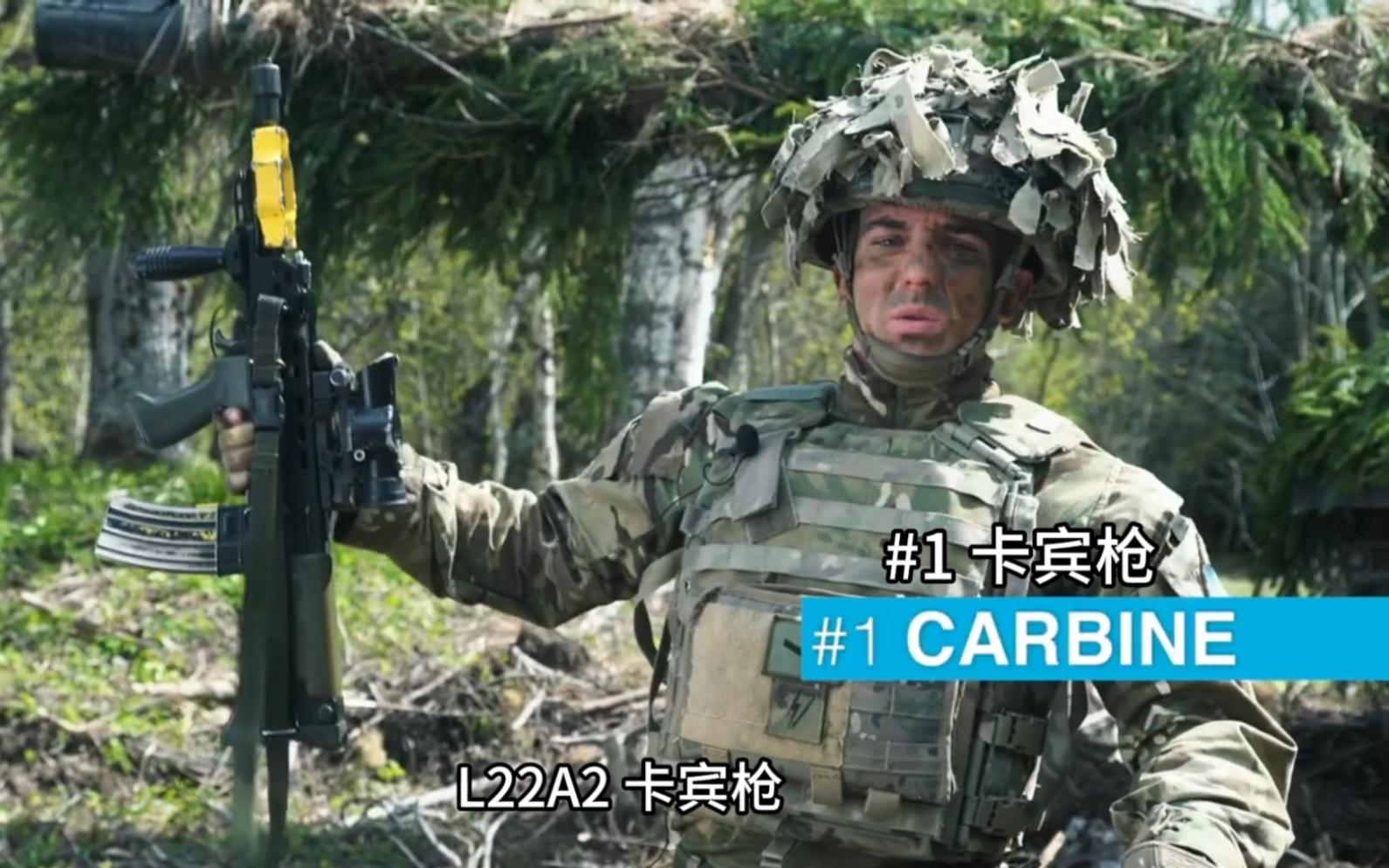 英国陆军轻骑兵士兵训练携带装备展示