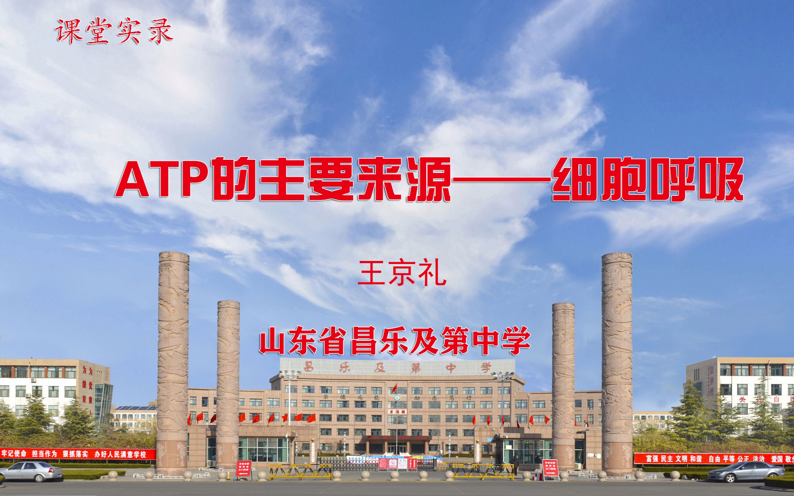 课堂实录王京礼 ATP的主要来源——细胞呼吸哔哩哔哩bilibili